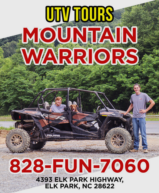 Mountain Warriors UTV Historic Banner Elk NC Farmhouse Rental